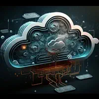 On peut y voir un 'cloud' nuage électronique qui symbolise une api rest
