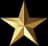 1er star étoile dorée à 5 branches